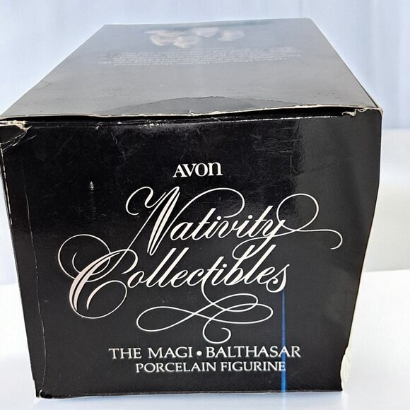 1982 Avon Nativity Collectibles THE MAGI BALTHASAR WISEMEN Porcelain Figure box - Picture 11 of 12